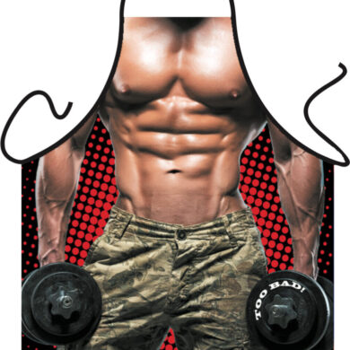 Lustige Grillschürze Bodybuilder Kochschürze Küchenschürze Schürze